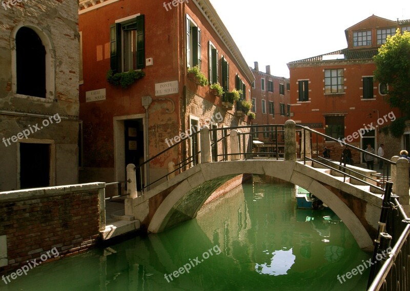 Channel Channels Houses Bridge Gondola