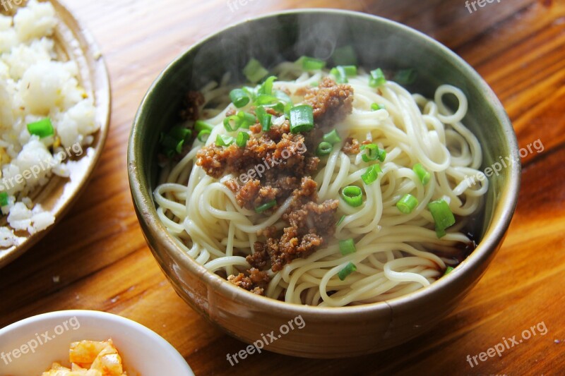 Noodles Dan Dan Food Traditional Local