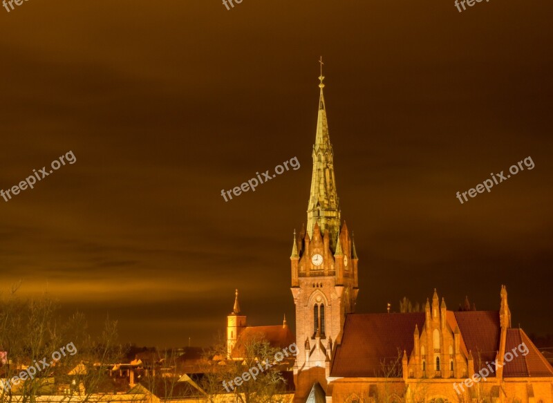 Church Architecture Jesus Kreutz St Mary's Church Night