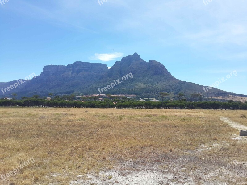 Mountain Field Sky South Africa