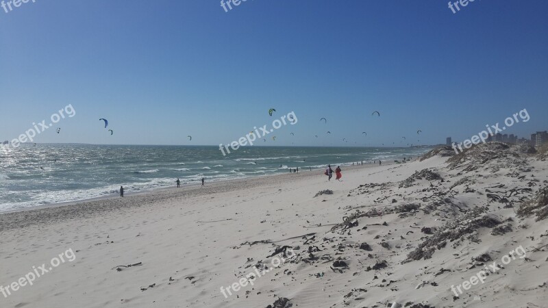 Beach Ocean Kites White Sand