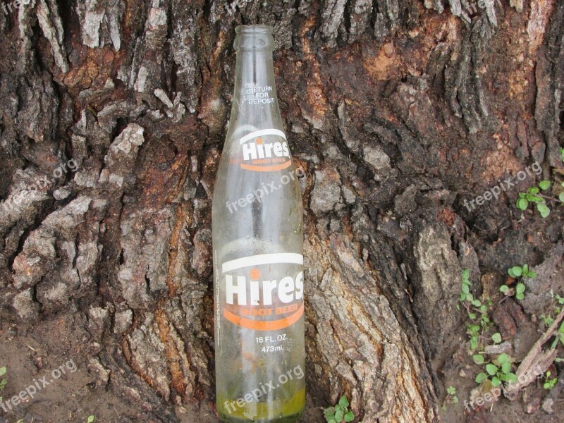 Bottle Trash Root Beer Hires Drink