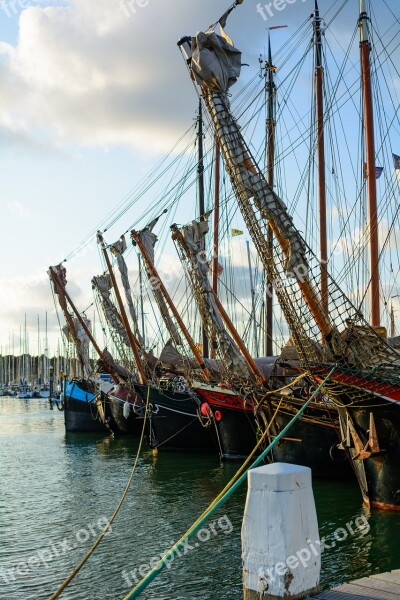 Ships Wooden Habour Terschelling Port