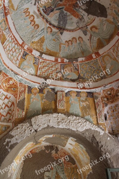 Cappadocia Church Ceiling Drawings Jesus Free Photos