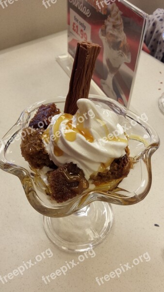 Ice Cream Food Dessert Sundae Sweet