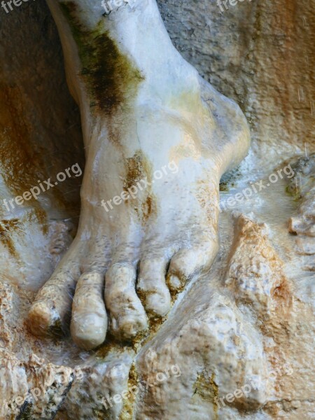 Foot Toes Statue Marble Stone Sculpture