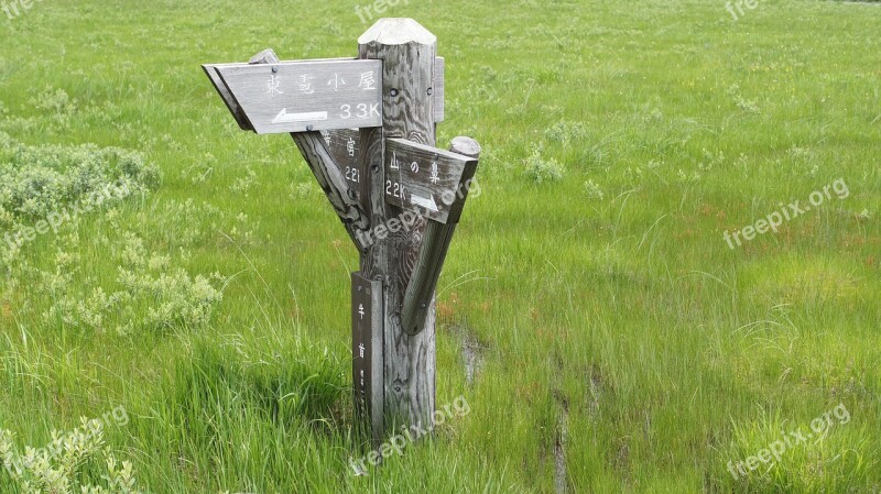 Signpost Oze Plateau Free Photos