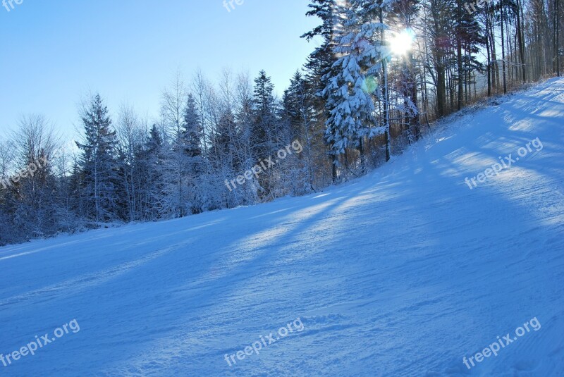 Winter Snow Mountains Stok White