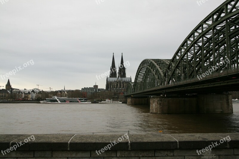 Church Cologne Cathedral Bridge Architecture Landmark