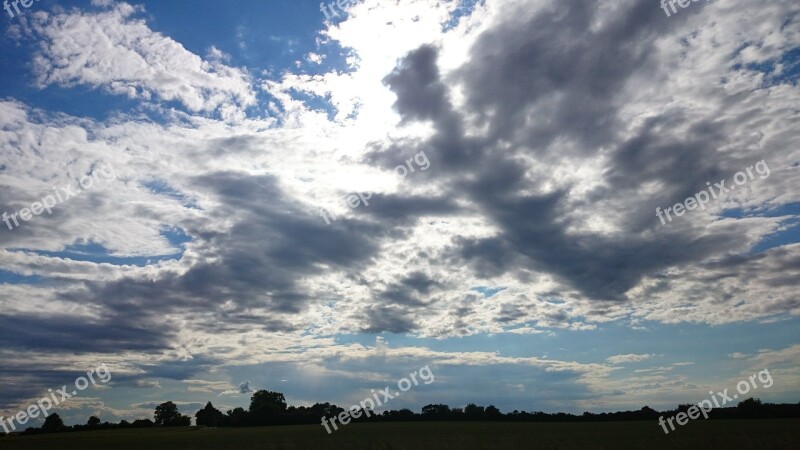 Clouds Landscape Sol Blue Sky Free Photos