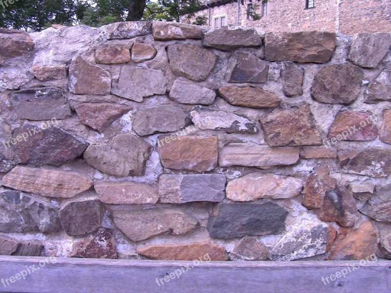 Stone Wall Old Rough Brick