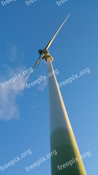 Pinwheel Wind Power Blue Sky Renewable Energy Wind Turbine