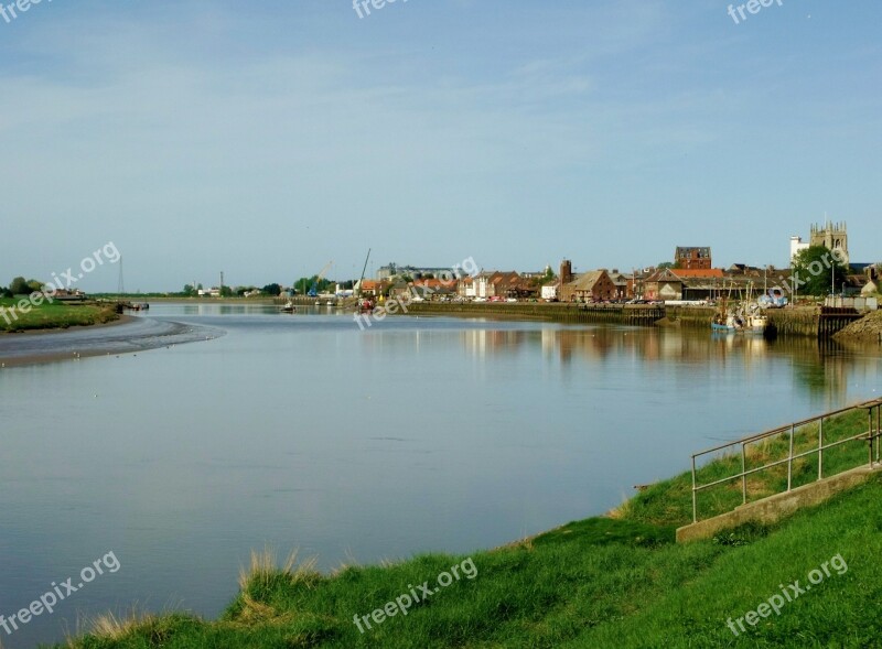 Riverside Town River Architecture Travel