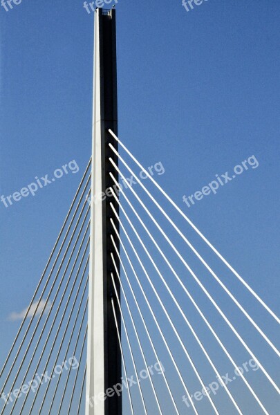 Bridge Architecture Millau Bridge France Cables