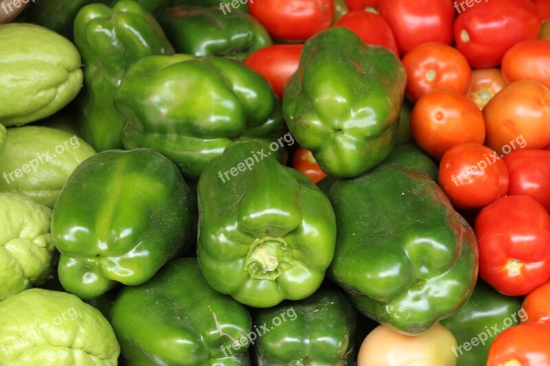 Vegetables Pepper Tomato Chayote Recife