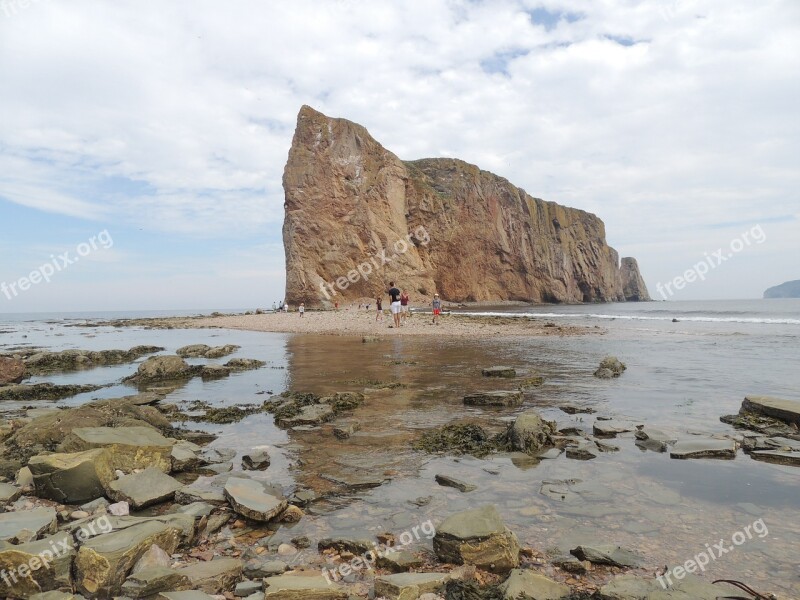 I Perce Rock Gaspe Peninsula San Lorenzo Québec Free Photos