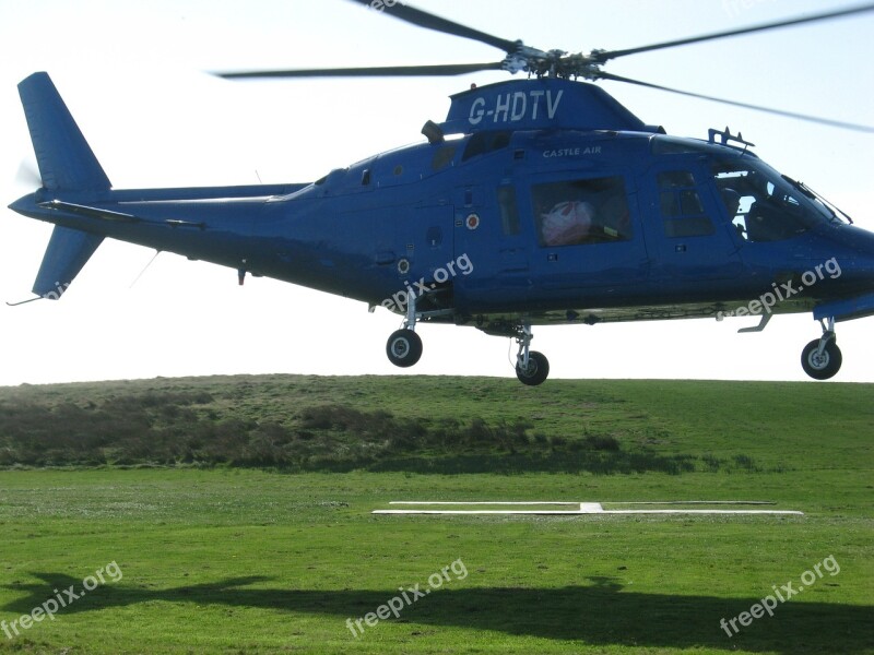 Helicopter Lundy Island National Trust Free Photos