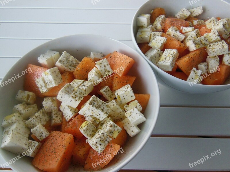 Eat Melons Feta Cheese Oregano