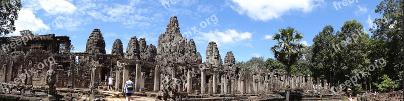 Temple Panoramic Statue Free Photos