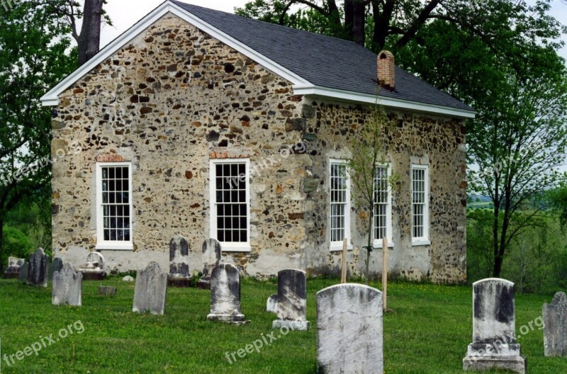 Church Cemetery Architecture Christian Scene