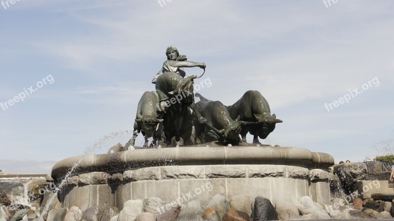 Copper Statue Fountain Denmark Free Photos