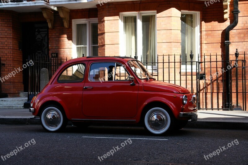 Fiat 500 Machine London England Street