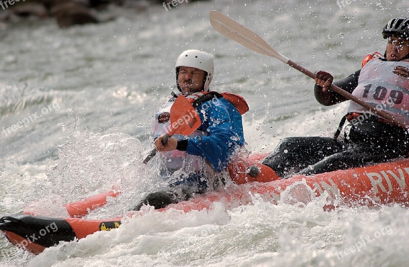 Extreme Kayaking Sport Competition Water