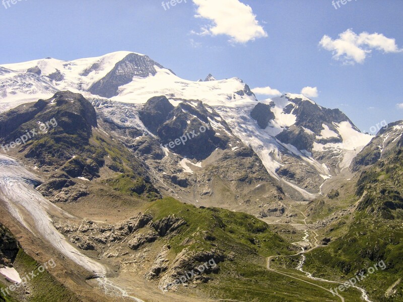 Alpine Mountains Snow Mountain Landscape Nature