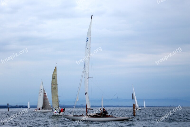 Lake Constance Lake Ships Sail Water