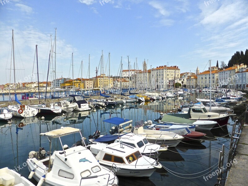 Harbour Boats Waterfront Marina Mediterranean