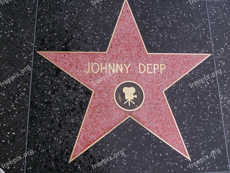 Star Johnny Depp Hollywood Walk Of Fame Usa