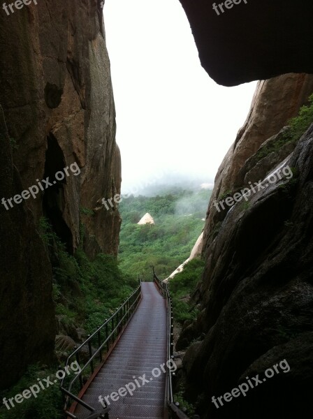 Ulsan Rock Mt Seoraksan A Sea Of ​​clouds Clouds And Mountains Stairs