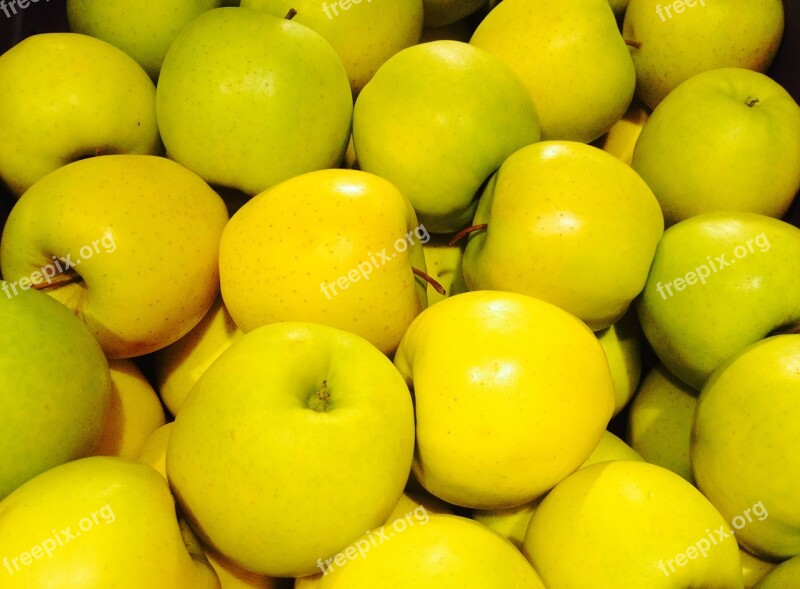 Apple Yellow Fruit Healthy Vitamins