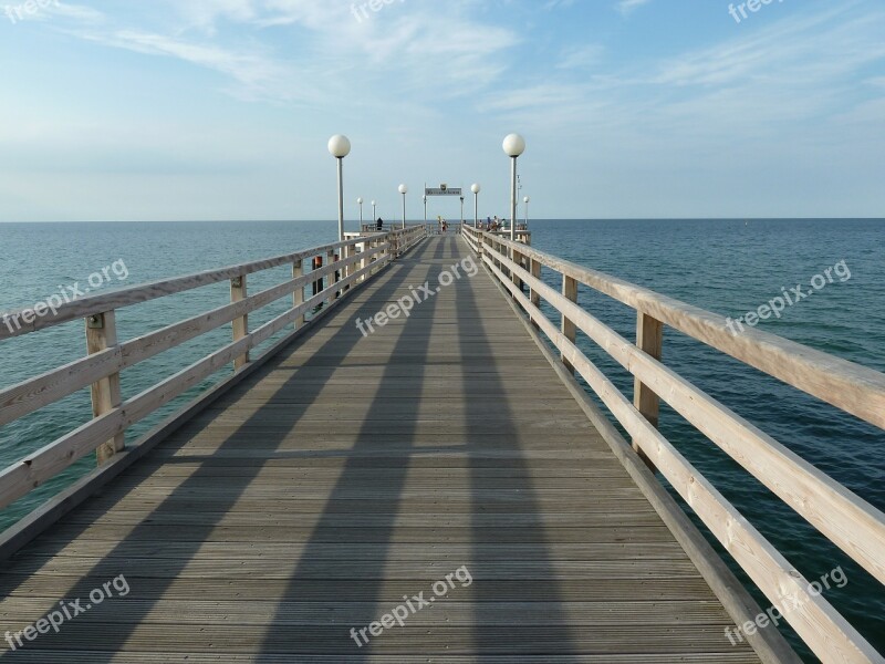 Sea Bridge Heiligendamm Baltic Sea Bad Architecture