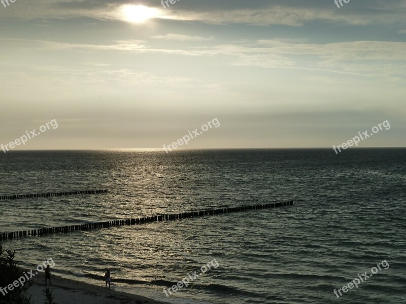 Sunset Baltic Sea Nienhagen Twilight Sea