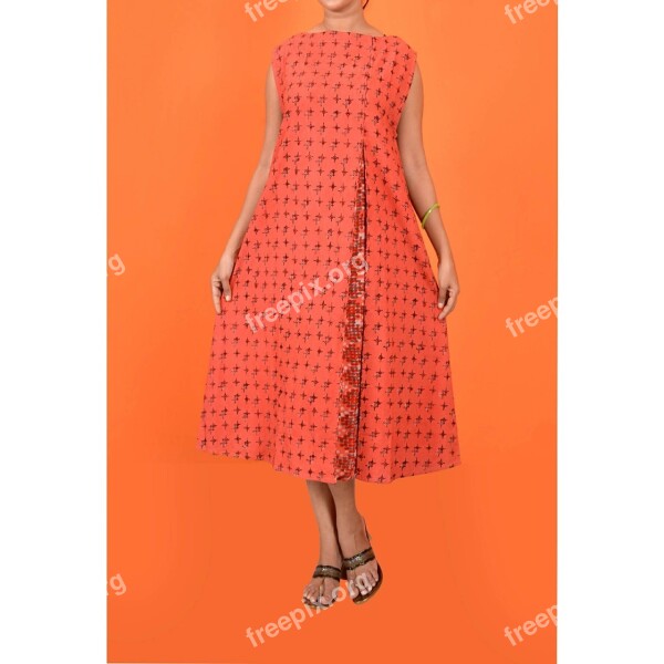 Fasion Dress Orange Female E-commerce