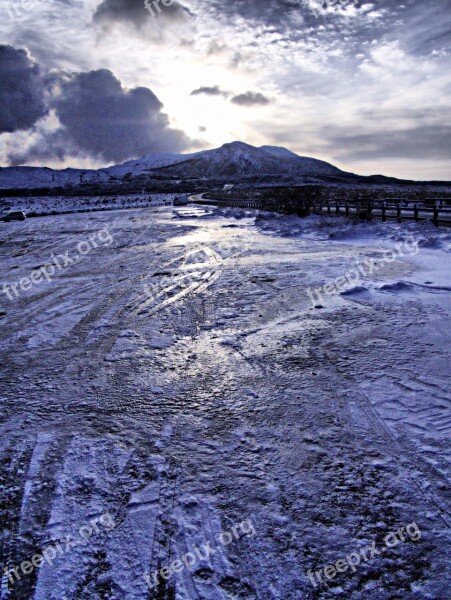 Japan Aso Asahi Volcano Sun