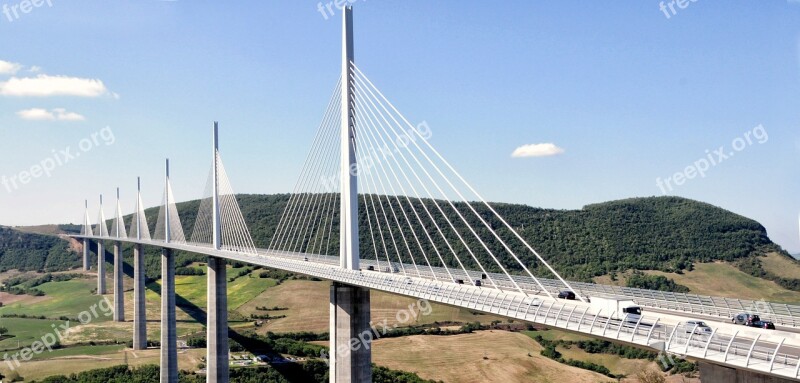 Millau Bridge Bridge France Pillar Architecture