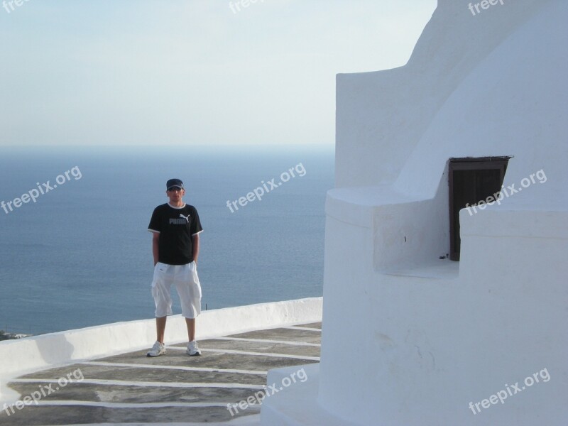 Sea Santorini Island Holiday Beach