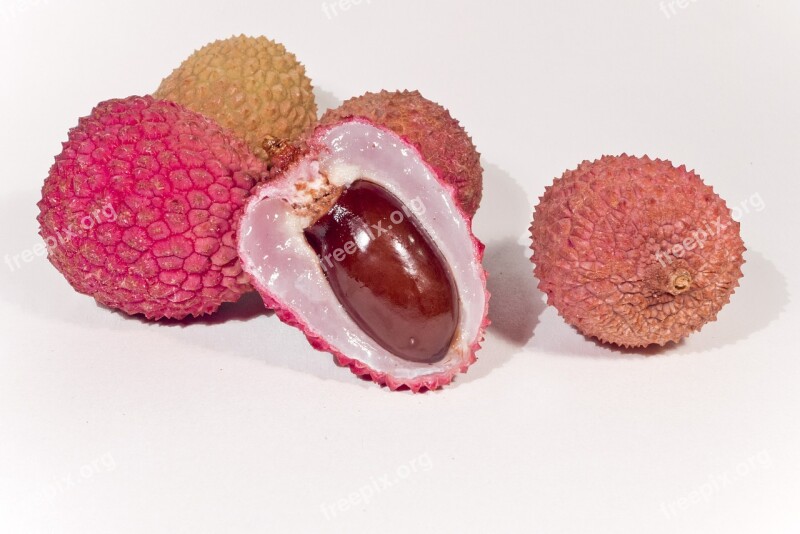 Lychees Fruit Sweet Eating Healthy Food