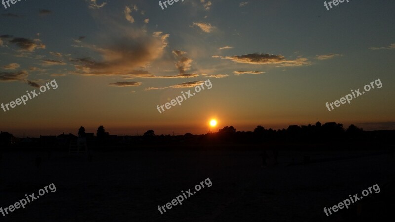 Sunset Skyline End Of Day Free Photos