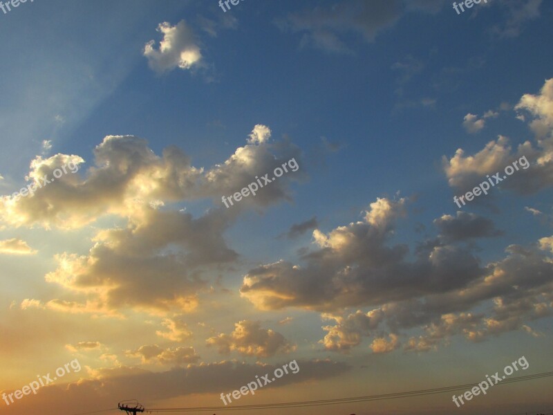 Cloud Sunset Horizon Beautiful Sunshine Afternoon