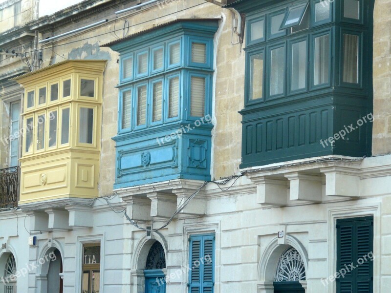 Bay Window Colorful Picturesque Architecture Building