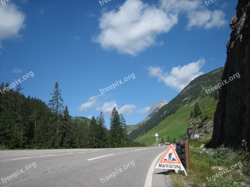 Road Shield Alpine Mountain Free Photos