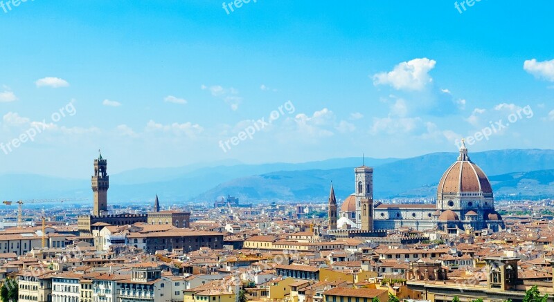 Panorama Florence Italy City Cathedral