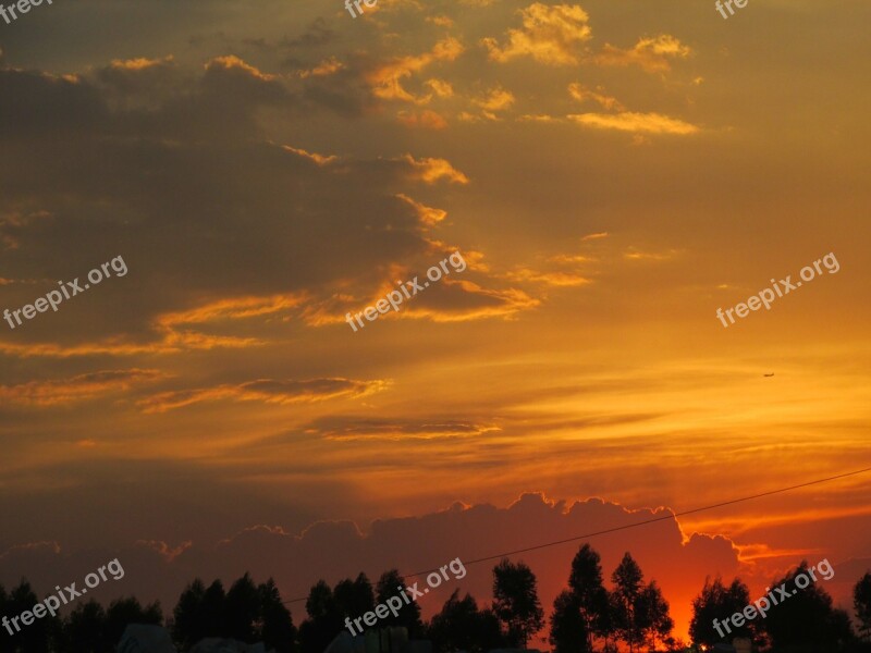 Cloud Sunset Horizon Sky Nature