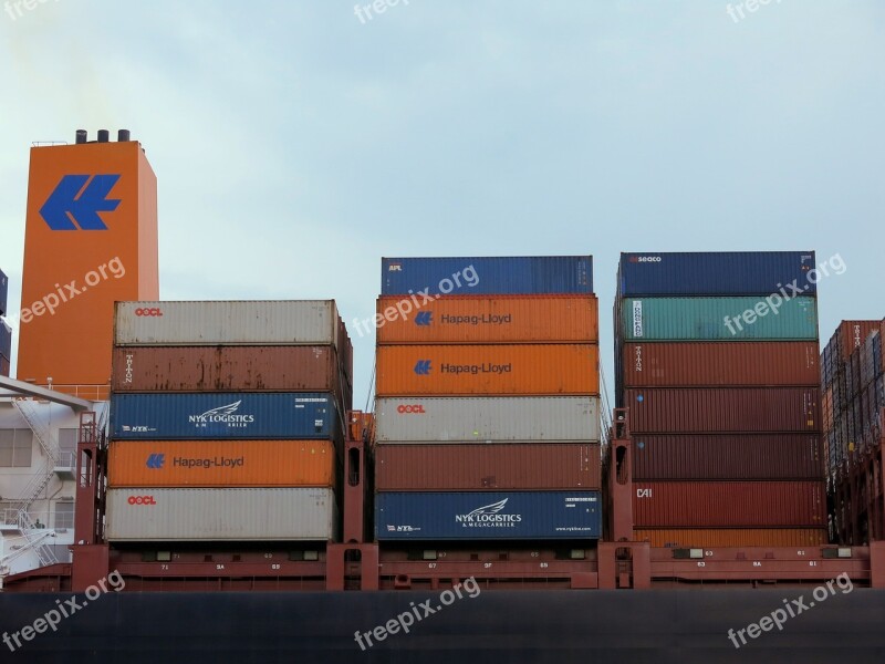 Container Port Hamburg Container Ship Trade In Goods