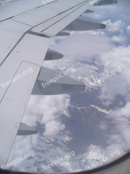 Aircraft Clouds Above The Clouds Wing Sky