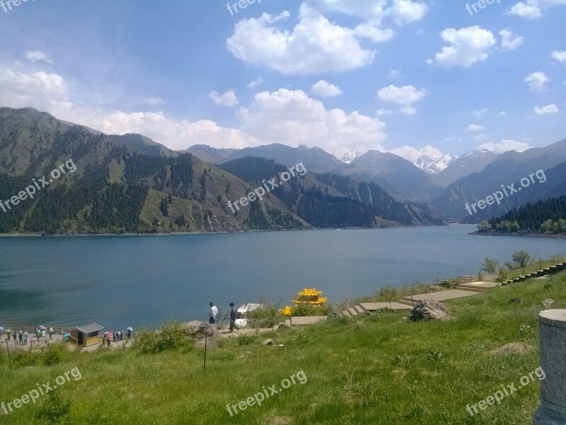 Tianshan The Scenery Blue Sky Free Photos