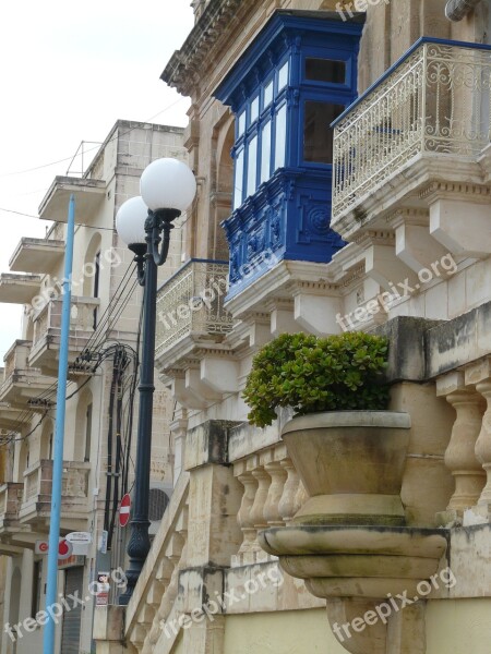 Facade Balcony Architecture Road Mellieha